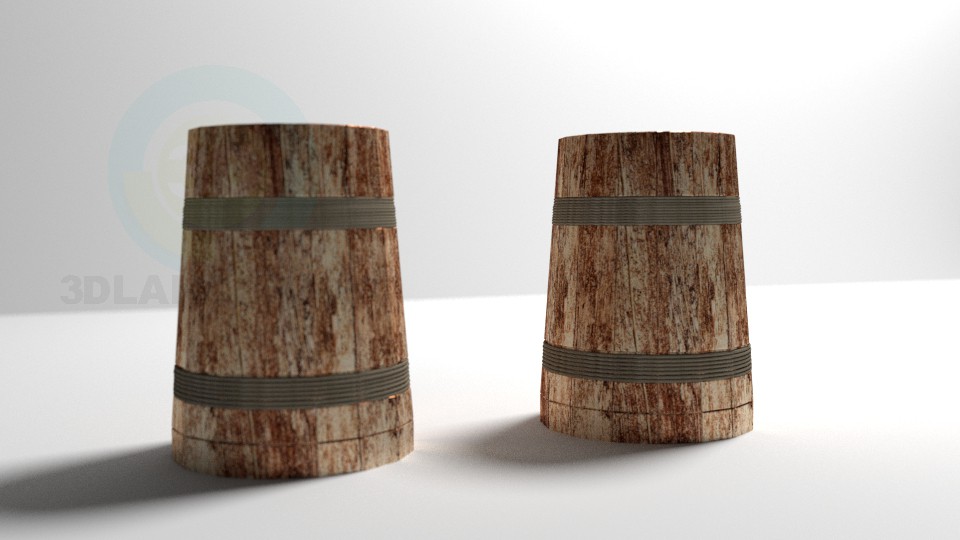 Modelo 3d Caneca de cerveja de madeira - preview