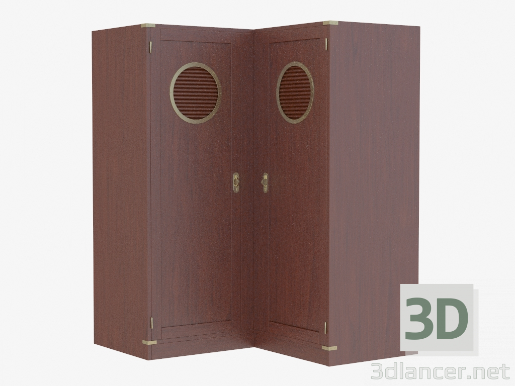 3D Modell Eckschrank mit Dekor - Vorschau