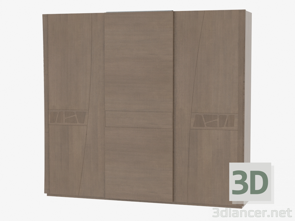 3d model 3-door wardrobe ARMON3 - preview