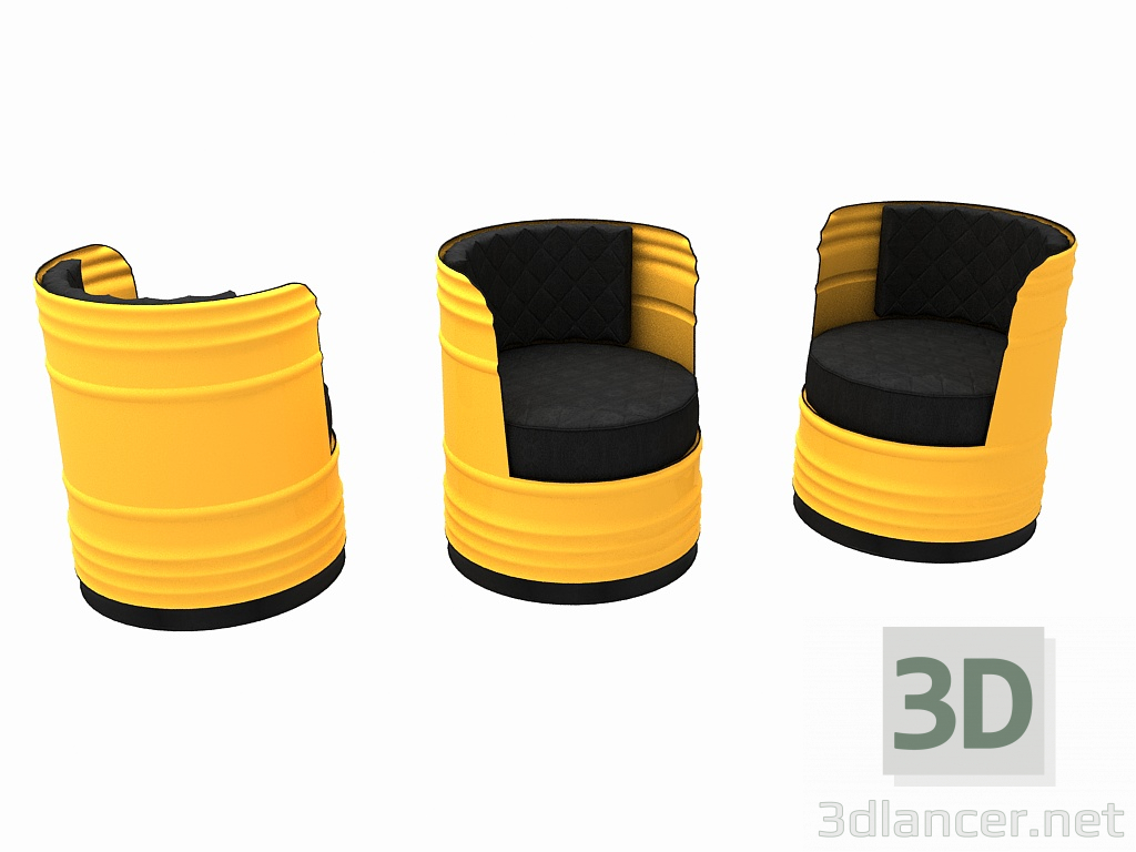 Modelo 3d Poltrona-barril - preview