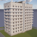 modello 3D di Serie Khrushchev a nove piani 86-011 comprare - rendering