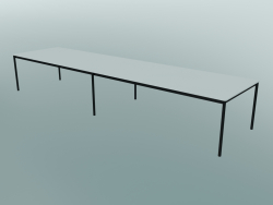 Mesa retangular Base 440x110 cm (Branco, Preto)