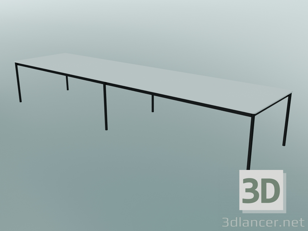 3D Modell Rechteckiger Tischfuß 440x110 cm (Weiß, Schwarz) - Vorschau