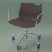 3d model Silla 0213 (5 ruedas, con reposabrazos, cromo, polipropileno PO00404) - vista previa