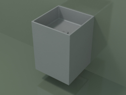 Wall-mounted washbasin (02UN13101, Silver Gray C35, L 36, P 36, H 48 cm)