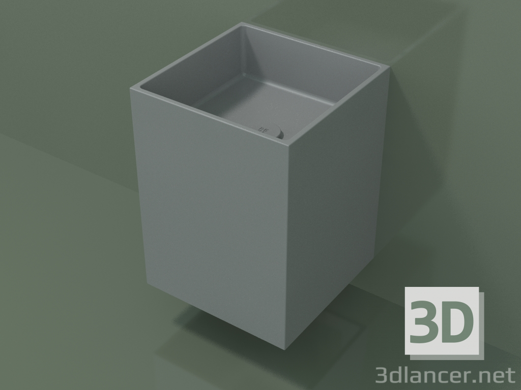 3d model Lavabo de pared (02UN13101, Silver Grey C35, L 36, P 36, H 48 cm) - vista previa