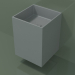 3d model Lavabo de pared (02UN13101, Silver Grey C35, L 36, P 36, H 48 cm) - vista previa