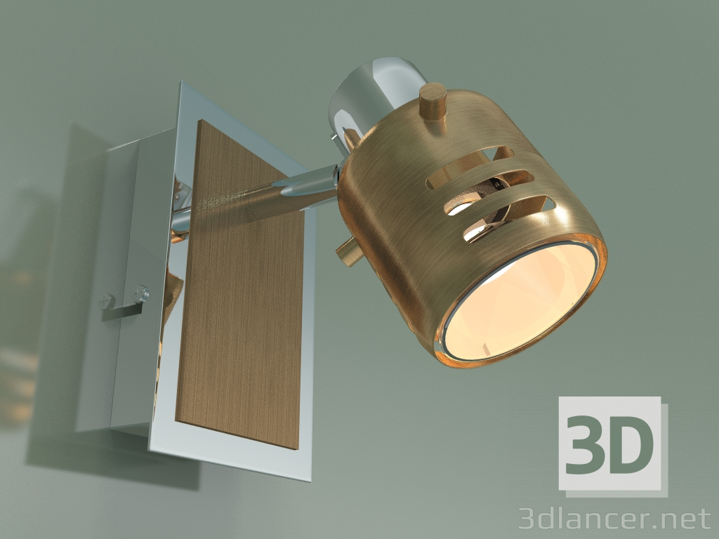 modello 3D Spot 23463-1 (bronzo cromato antico) - anteprima