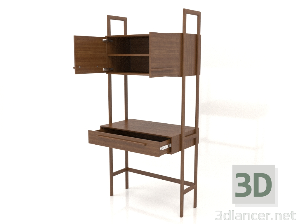 3d model Work table RT 02 (open) (900x500x1900, wood brown light) - preview