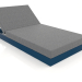 Modelo 3d Cama com encosto 100 (azul cinza) - preview