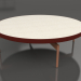 modèle 3D Table basse ronde Ø120 (Rouge vin, DEKTON Danae) - preview