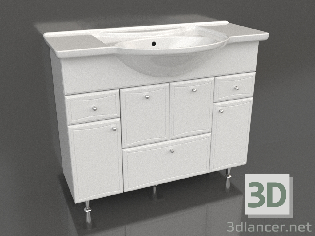 Modelo 3d Armário de piso 105 cm (Ba-L.01.10.K) - preview