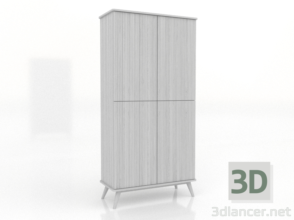 3d model Cabinet 5 1000x450x2000 mm (white RAL 9010) - preview 3d model Cabinet 5 1000x450x2000 mm (white RAL 9010) - preview