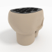 3d model SKULL PEN HOLDER - preview