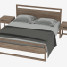 modello 3D Letto TEAK LIGHT FRAME - anteprima