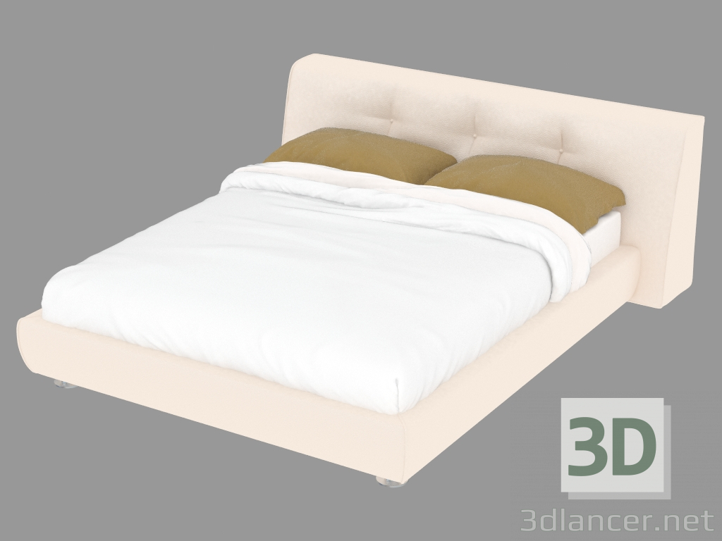 Modelo 3d Cama de casal em couro Stil Novo - preview