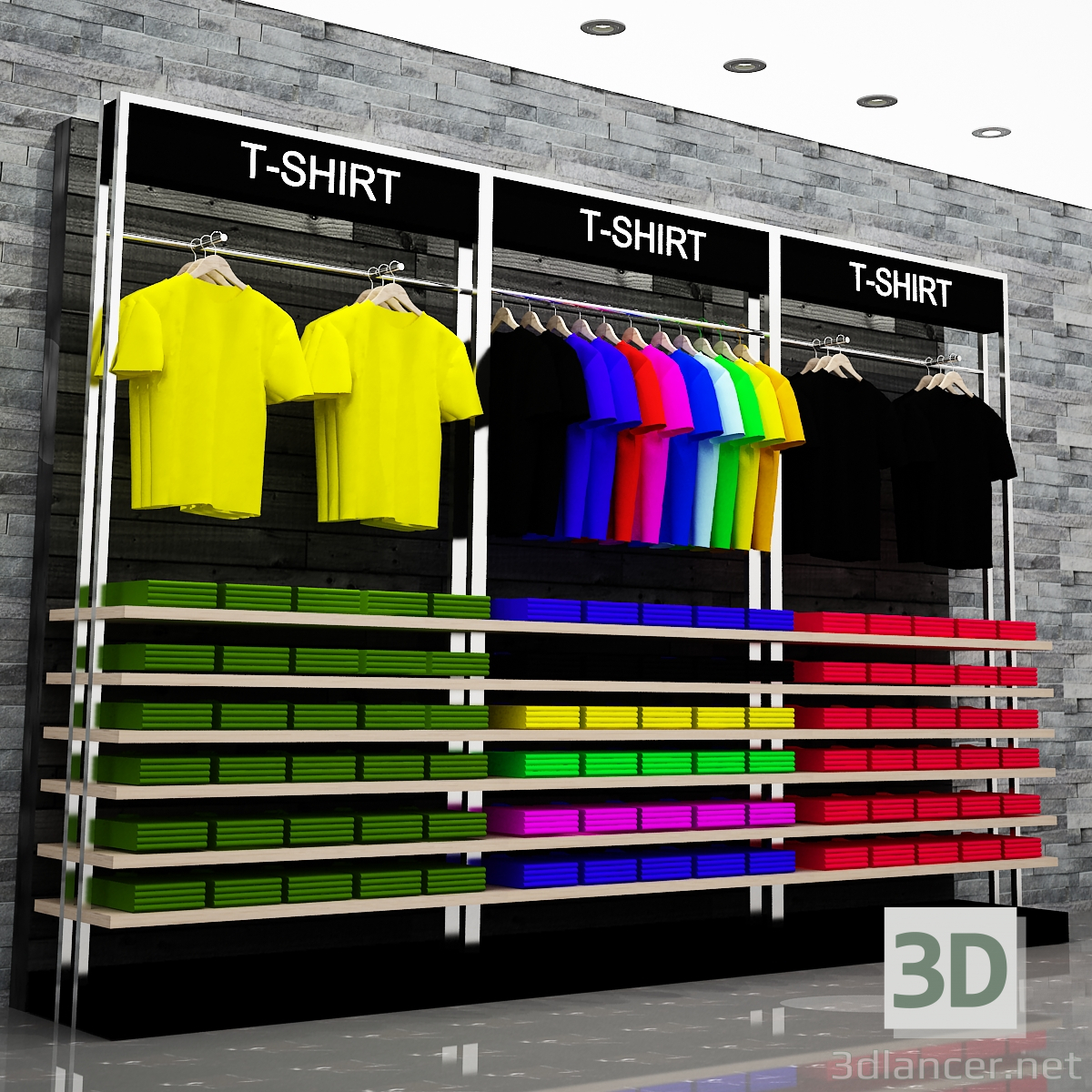 3d model Perimetral Playeras - vista previa