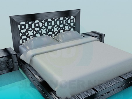 modello 3D Letto matrimoniale - anteprima