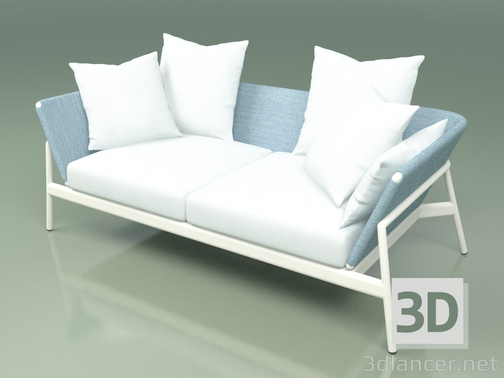 3D Modell Sofa 002 (Metal Milk, Batyline Sky) - Vorschau