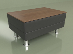 Table basse Evolution (Cuir noir)