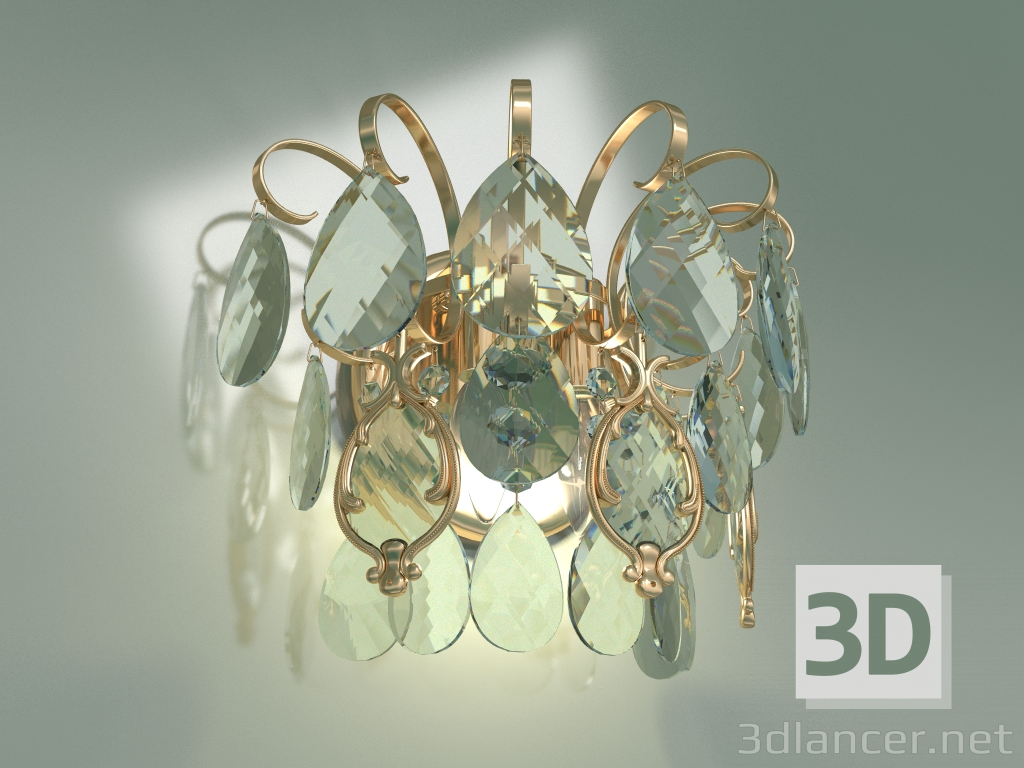 3d model Sconce 10081-2 (gold-clear crystal Strotskis) - preview