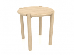 Hocker (abgerundetes Ende) (D=420x433, Holz weiß)