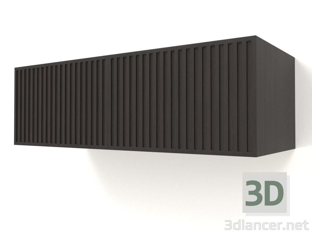 modello 3D Mensola pensile ST 06 (2 ante grecate, 800x315x250, legno marrone scuro) - anteprima