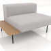 3d model 1-seater sofa module with a shelf on the left (option 3) - preview