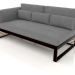 3d model Modular sofa, section 1 left, high back (Black) - preview