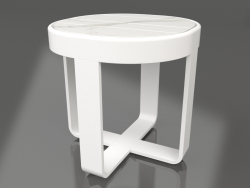 Table basse ronde Ø42 (DEKTON Aura, Blanc)