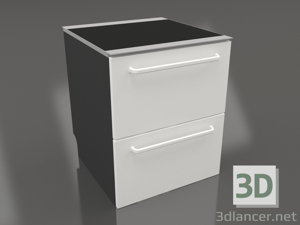 modello 3D Piano cottura a induzione 60 cm (bianco) - anteprima