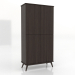3d model Cabinet 5 1000x450x2000 mm (ash walnut) - preview
