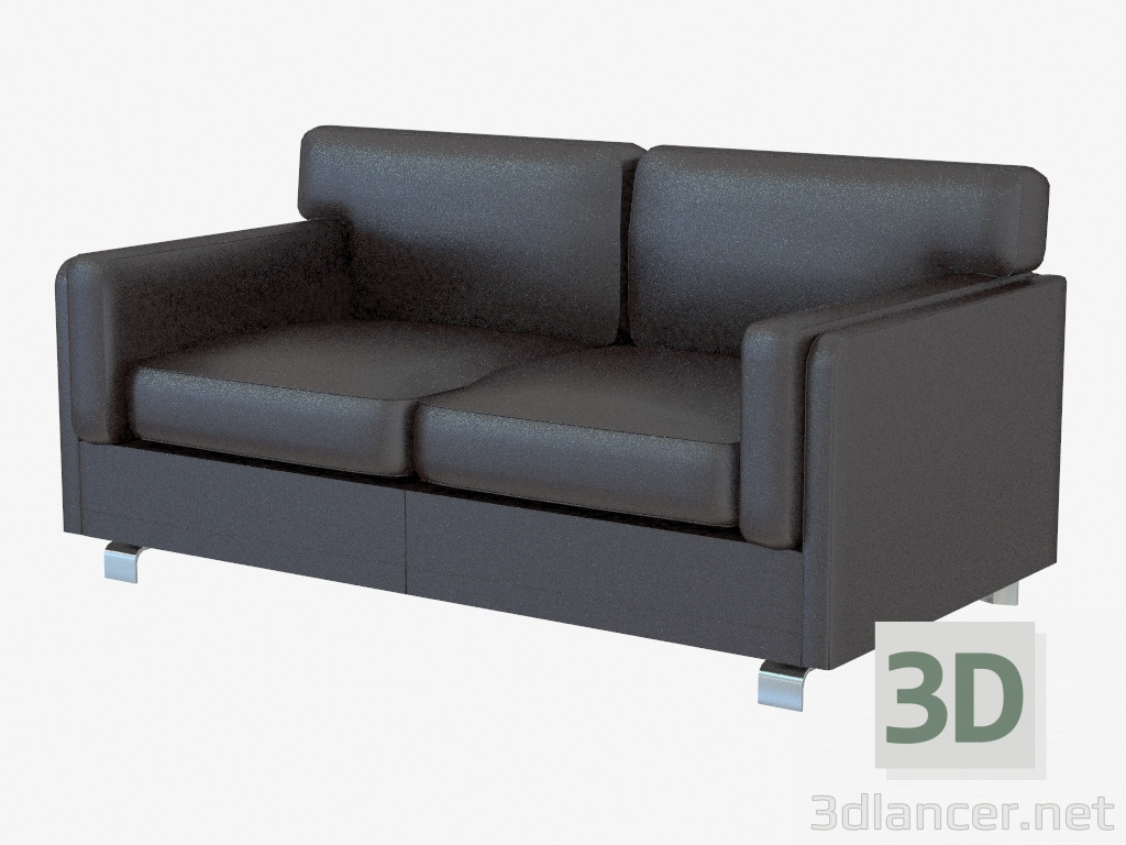 3D Modell Ledersofa Doppel - Vorschau