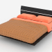 3d model Cama doble en estilo oriental Tadao - vista previa