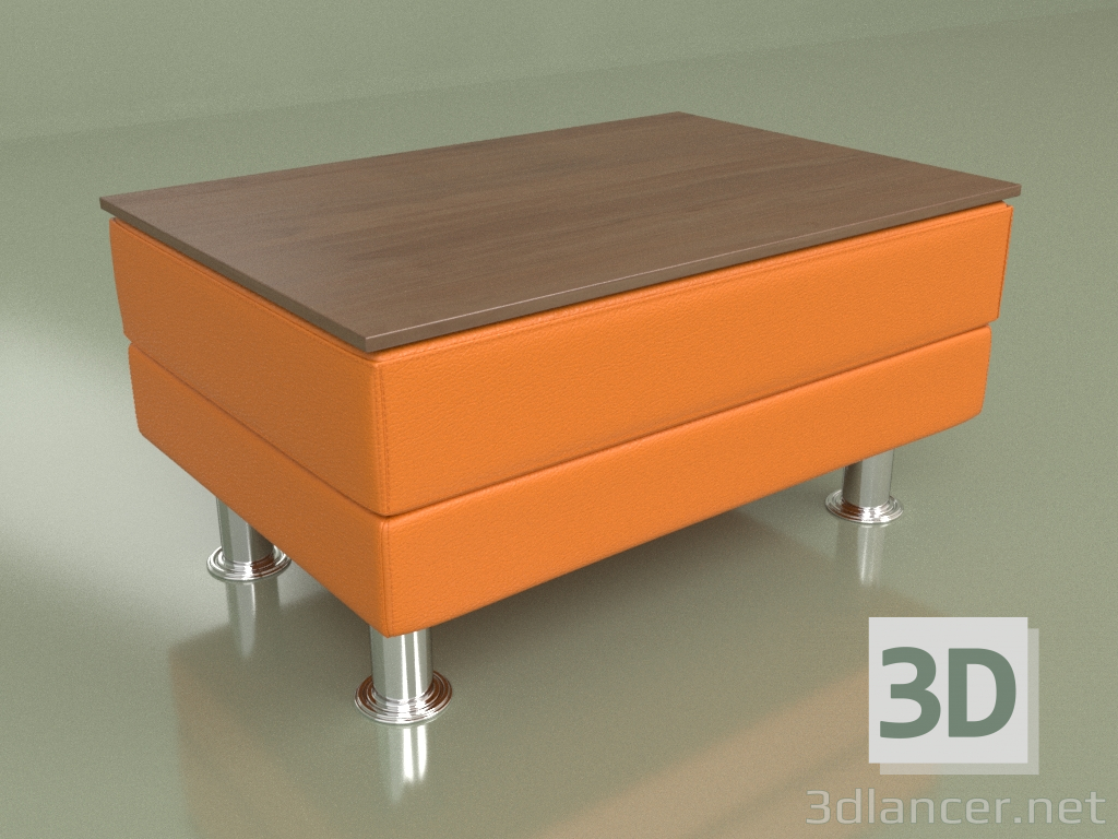 Modelo 3d Mesa de centro Evolution (couro laranja) - preview