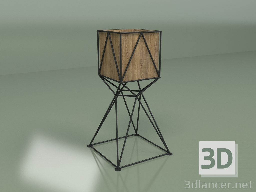 3D modeli saksı HERBA 710 (rustik kül) - önizleme