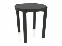 Tabouret (extrémité droite) (D=400x433, bois noir)