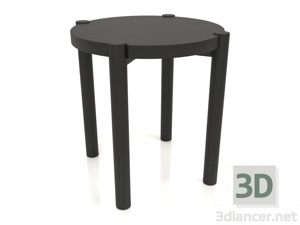 modello 3D Sgabello (estremità dritta) (P=400x433, legno nero) - anteprima