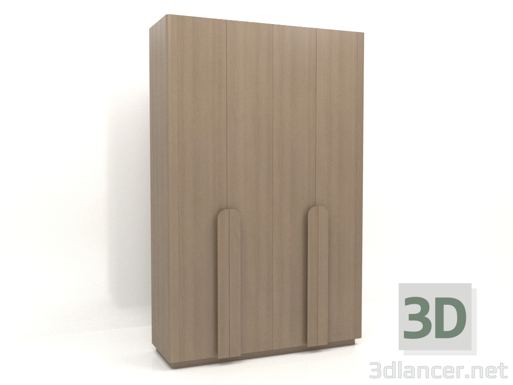 Modelo 3d Guarda-roupa MW 04 madeira (opção 1, 1830x650x2850, madeira cinza) - preview