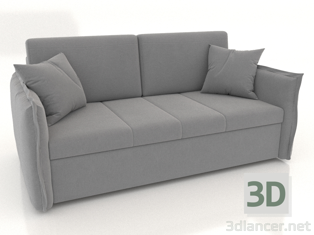 modello 3D Divano letto Caitlin (grigio) - anteprima