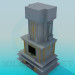 3d model Chimenea de estuco - vista previa