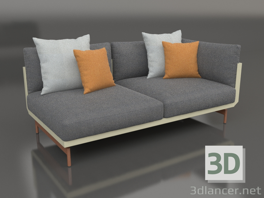 3d model Sofa module, section 1 right (Gold) - preview