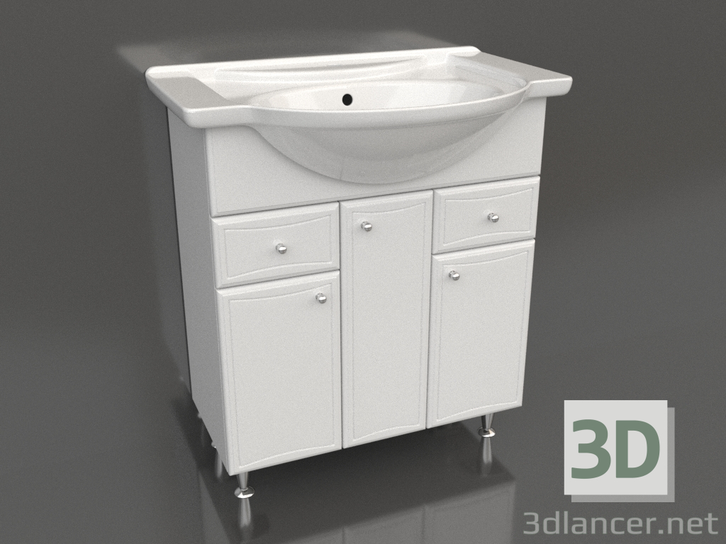 3D modeli Yer dolabı 75 cm (Ba-L.01.07.K) - önizleme