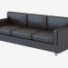 3D Modell Ledersofa dreifach - Vorschau