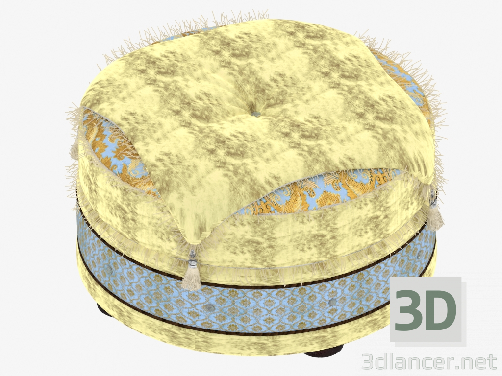 Modelo 3d Poof Damasko - preview