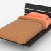 3d model Cama individual en estilo oriental Tadao - vista previa