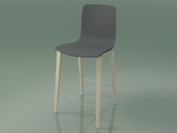 Silla de bar 3993 (4 patas de madera, polipropileno, abedul blanco)