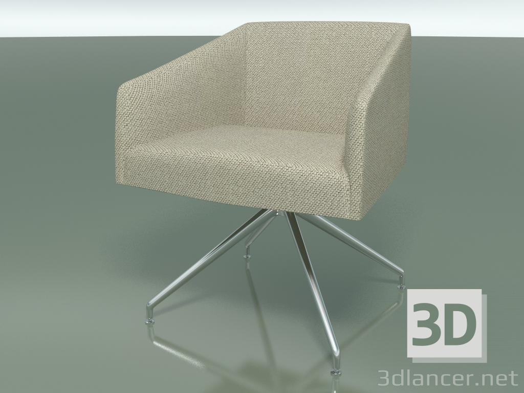 modello 3D Poltrona 2706 (con rivestimento in tessuto, girevole, LU1) - anteprima