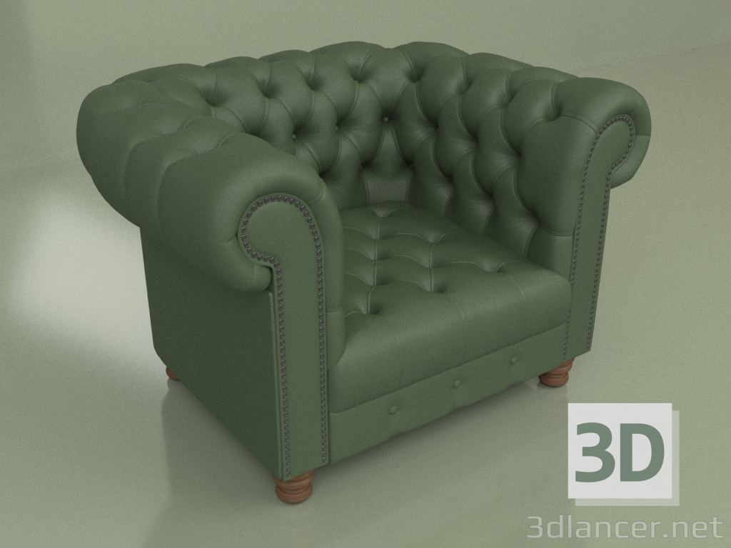 modello 3D Poltrona Chester - anteprima