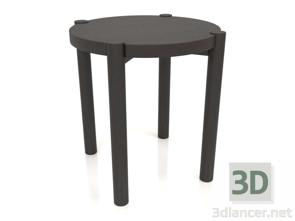 3d model Taburete (extremo recto) (D=400x433, madera marrón oscuro) - vista previa